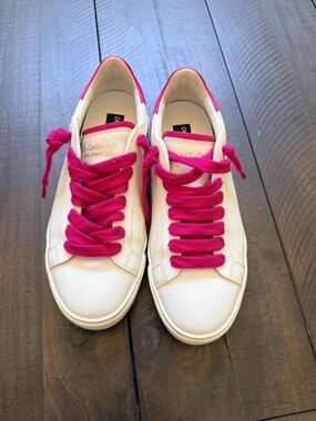 Dolce & Gabbana White Portofino Calfskin Sneakers